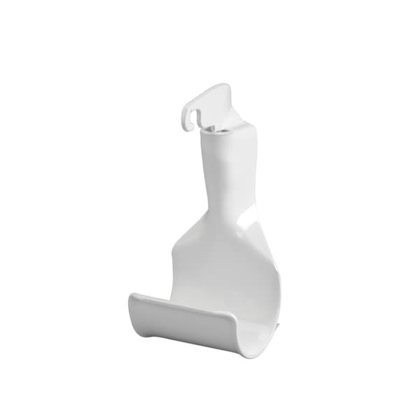 Holder for garderobestang hvit