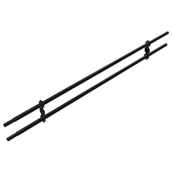 Gelender 2-rørs 1,2 m sort