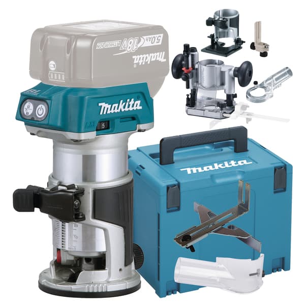 Makita overfres DRT50ZJX5 18V 6/8MM Z-modell u/batteri