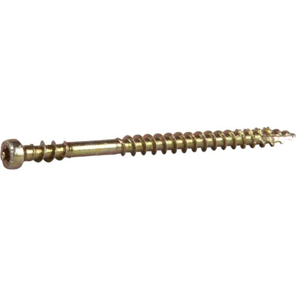 List-/sokkelskrue lite hode 3,9X57 gulkromatisert A-250