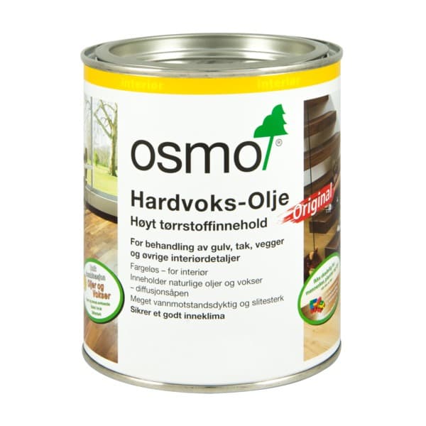 Osmo hardvoksolje klar silkematt 3032 0,75 liter