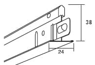 BÆREPROFIL 8160 SORT MATT L=3700