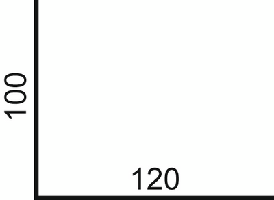 BALKONGBESLAG U/KNEKK 2M HVIT