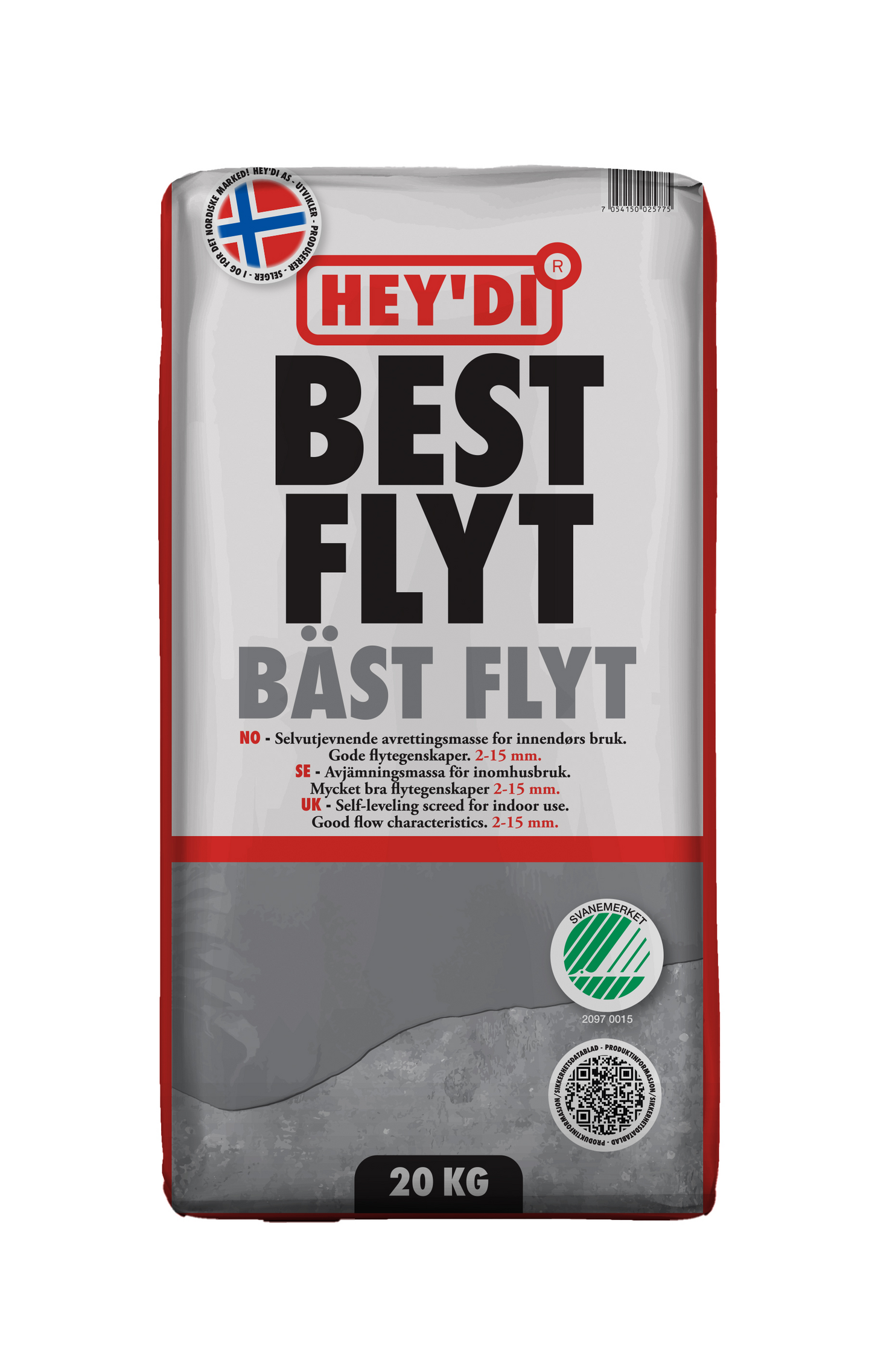 Avrettingsmasse selvutjevnende Best Flyt 20 kg - Hey`di