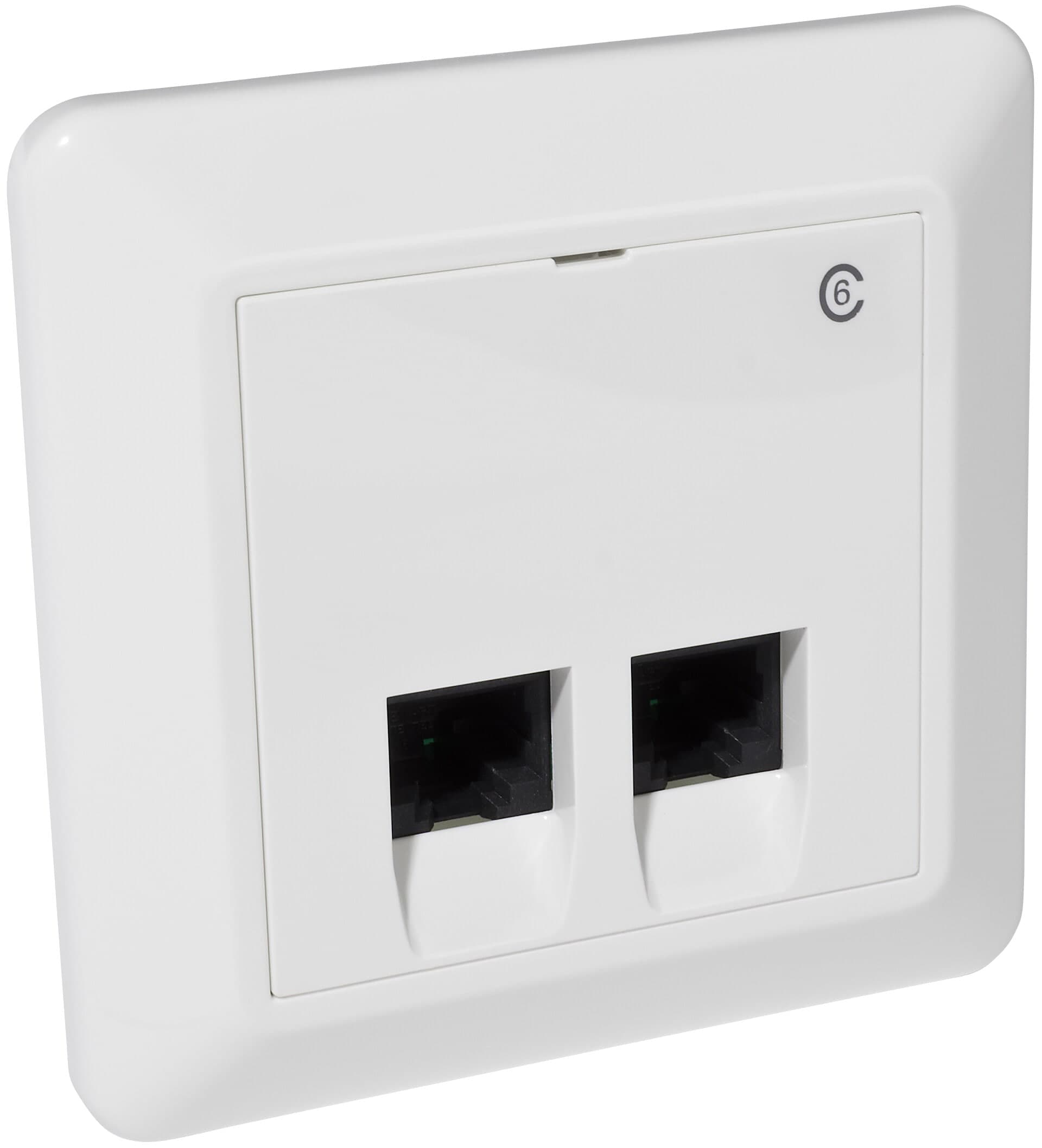 Data-/teleuttak, innfelt 2x8, kat 6, uskjermet